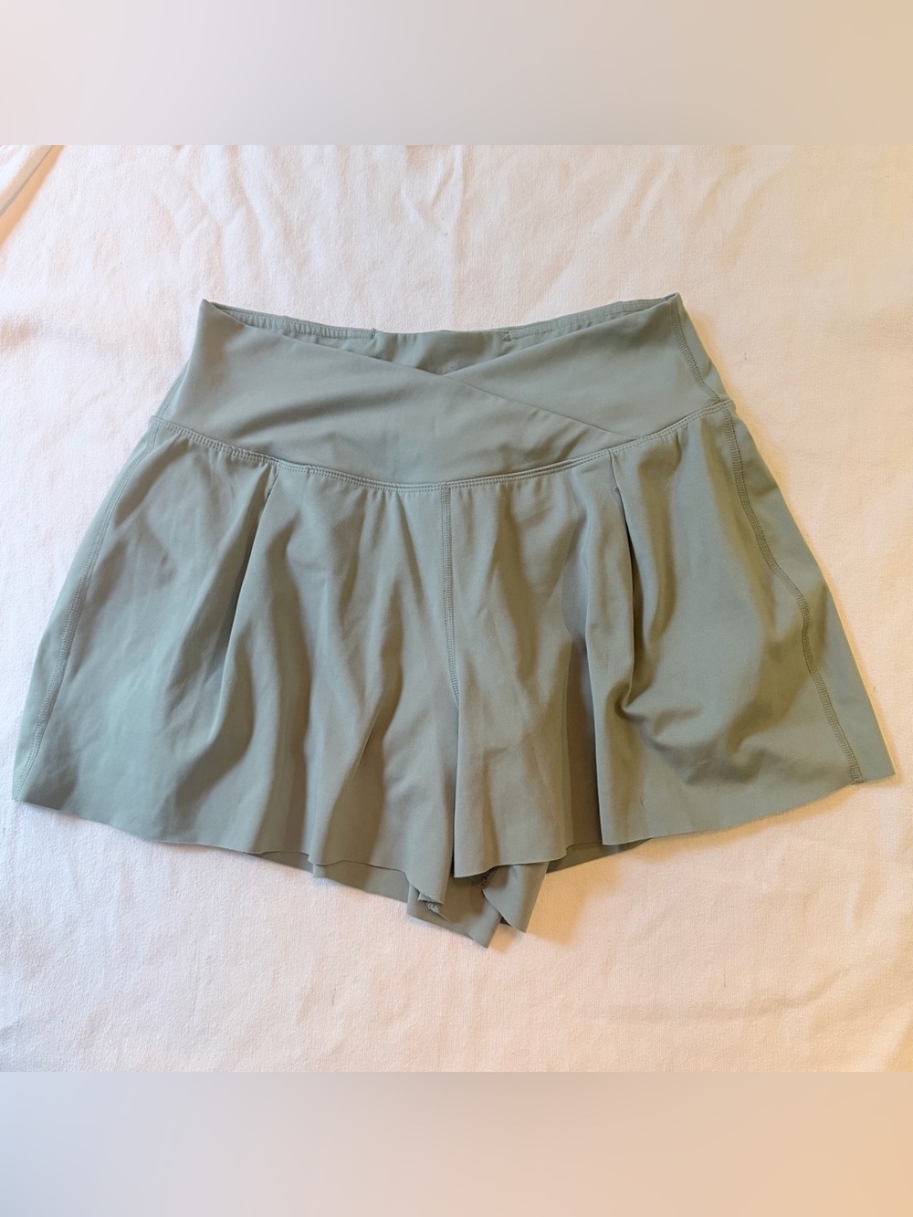 Yogalicious Women’s Pull-On Stretch Athletic Skort w/ Shorts Liner Green M